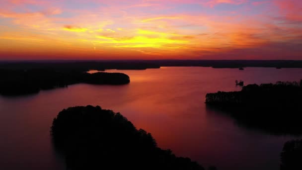 Gorgeous Sunset Lake Lanier — Wideo stockowe