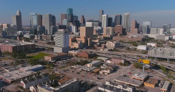 Aerial View Downtown Houston Surrounding Area — Stok Video