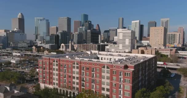 Aerial View Downtown Houston Surrounding Area — ストック動画