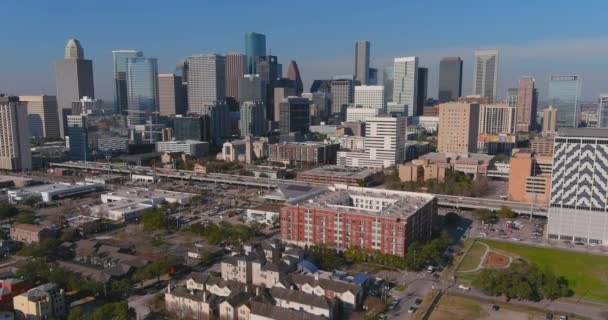 Aerial View Downtown Houston Surrounding Area — ストック動画