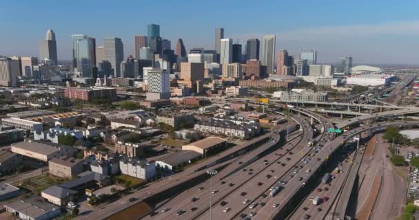 Aerial View Downtown Houston Surrounding Area — Stock videók