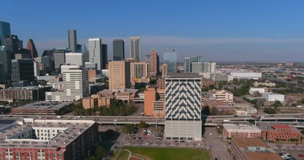 Aerial View Downtown Houston Surrounding Area — 图库视频影像