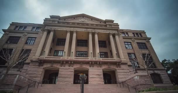 Time Lapse Old Harris County Court House Downtown Houston Texas — Stok video