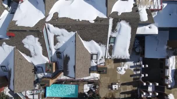Drone Footage Breckenridge Snow Town — Wideo stockowe