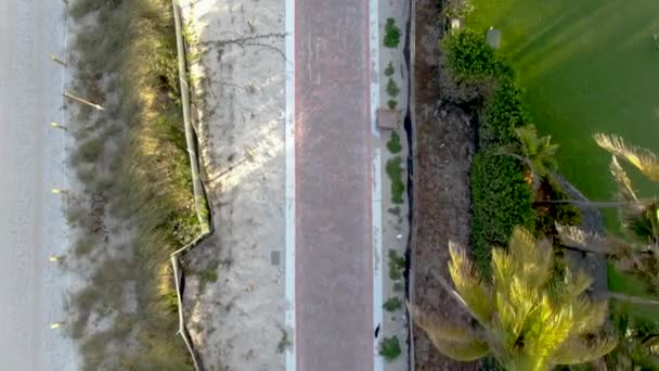 Promenade Park Mid Beach Miami Beach Florida United States Aerial — Video Stock