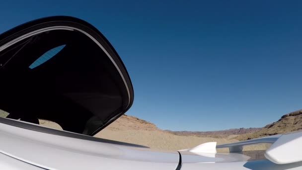 Convertible Top Folds Back Trunk — Video Stock