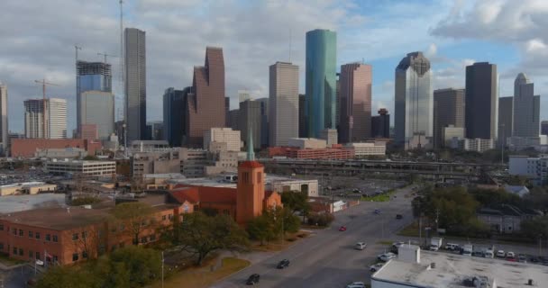 Aerial View Downtown Houston Surrounding Landscape — 비디오