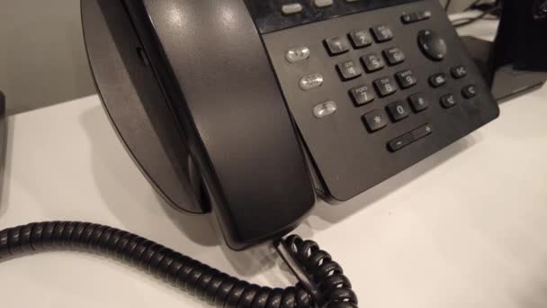 Dialing Phone Work Make Call Company — Vídeos de Stock