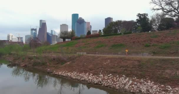 Aerial View Houston Cityscape Surrounding Area — ストック動画