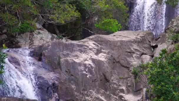 Pristine Mountain Rocky Waterfall Remote Vietnam Jungle Ninh Thuan — 图库视频影像