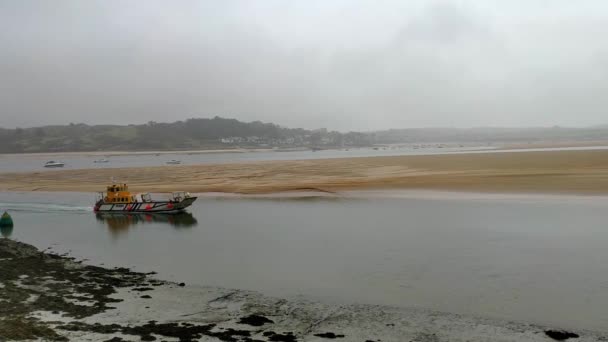 View Sea Padstow Cornwall England Cloudy Summer Day Lot Fogg — Video Stock