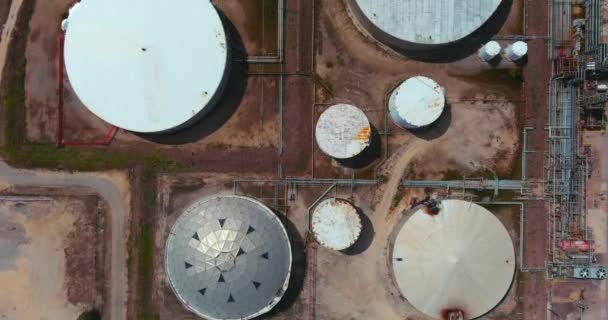 Aerial View Refinery Plant Houston Texas — Vídeo de stock