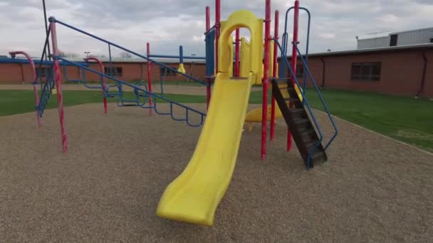 Playground Equipment Kids Playing — Vídeo de Stock