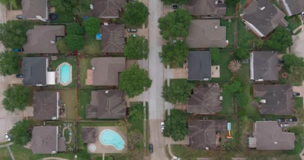 Aerial View Affluent Homes Houston Texas — Vídeo de Stock