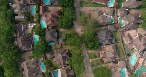 Aerial View Affluent Homes Houston Texas — Stockvideo