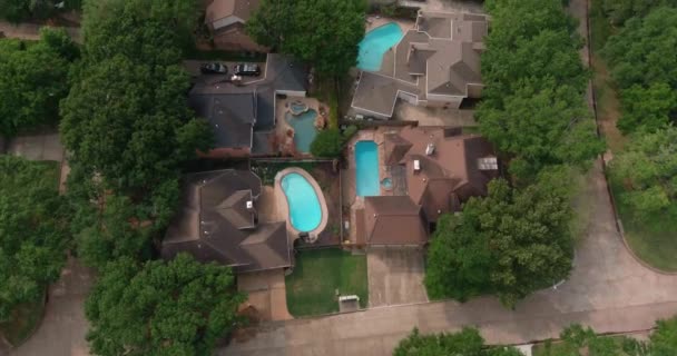 Aerial View Affluent Homes Houston Texas — Stockvideo