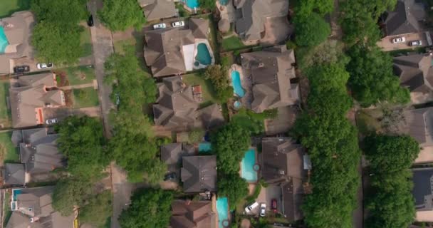 Aerial View Affluent Homes Houston Texas — Video Stock