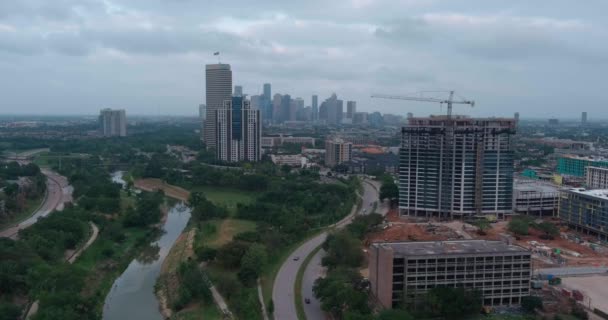 Aerial City Houston Landscape — Stockvideo
