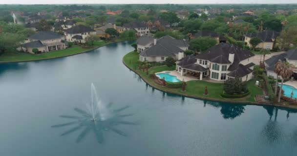 Aerial Affluent Homes Houston Texas — 비디오