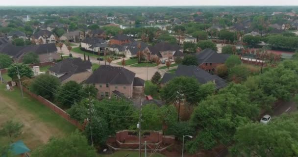 Aerial Affluent Homes Houston Texas — Wideo stockowe