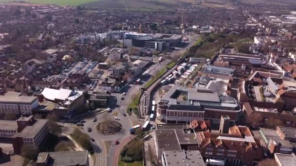 Aerial Shot Ring Road Canterbury Kent — Wideo stockowe