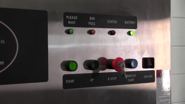 Натискання Кнопки Панель Керування Машини — стокове відео