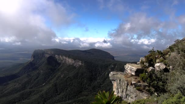 Clouds Move Mountains Blyde Canyon South Africa Wide View — Video Stock