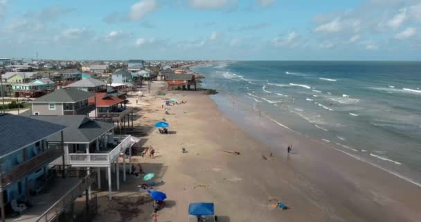 Aerial Surfside Beach Lake Jackson Texas Gulf Mexico — Vídeos de Stock