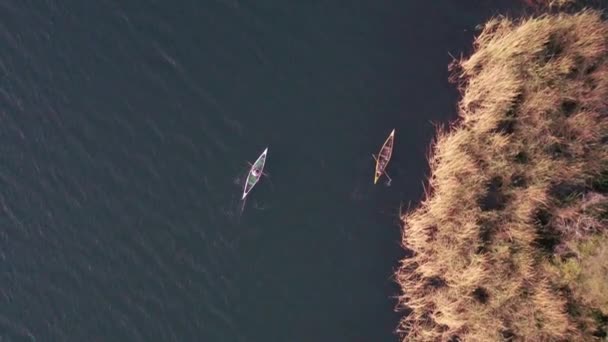 Barqueiros Terminando Seu Dia Trabalho Lago Zirahuns — Vídeo de Stock