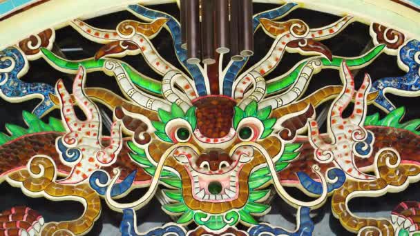 Dragon Artwork Symbol Buddhist Temple Vietnam — Stok video