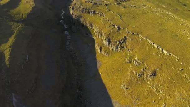 Gordale Scar Malham Yorkshire Dales National Park Aerial Drone Shot — Stock video