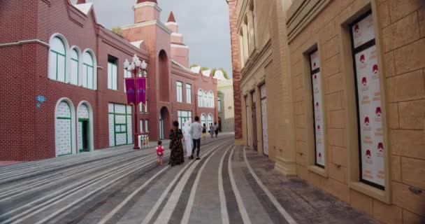 Buildings New Fairytale Style Public Park Tashkent Uzbekistan Magic City — стоковое видео