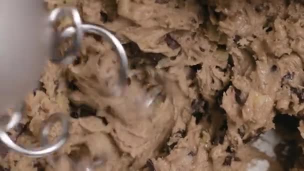 Cookie Dough Beat Hand Mixer Close Macro — ストック動画