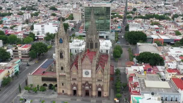 Aerial View Mexican Church Guadalajara Mexico — Stockvideo