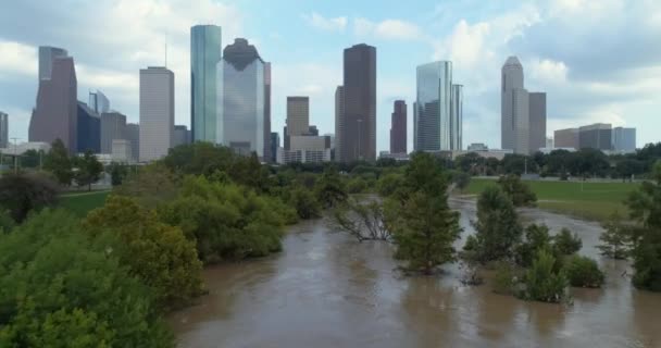 Aerial Heavy Flooding Houston Texas Hurricane Harvey — ストック動画