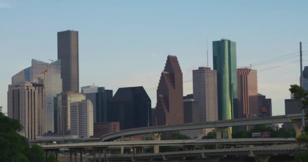 Establishing Shot Downtown Houston Texas — Vídeos de Stock