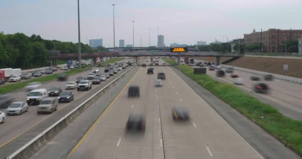 Time Lapse Traffic South Downtown Houston — Vídeos de Stock