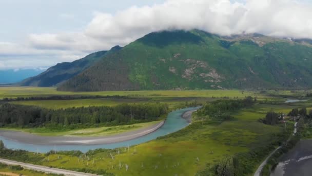 Video Snowcapped Mountains Anchorage Alaska — Video