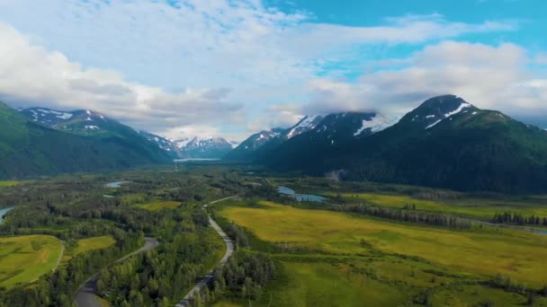 Video Portage Glacier Mountains Girdwood Alaska 200X Speed — Vídeo de stock