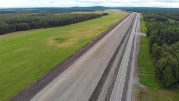 Drone Video Bendungan Moose Creek Tanana River Levee Dan Chena — Stok Video