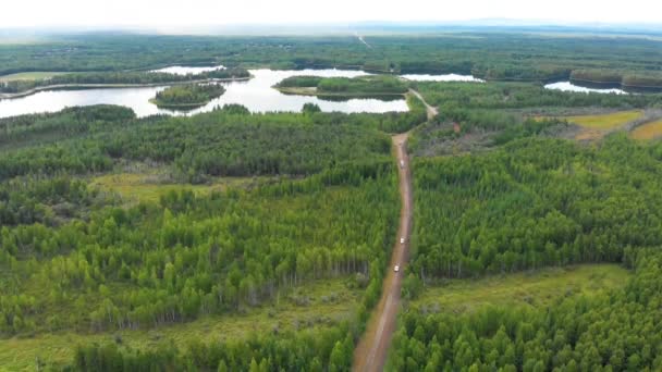Drone Video Moose Creek Reservoir Chena Lake Recreation Areas Campground — стокове відео
