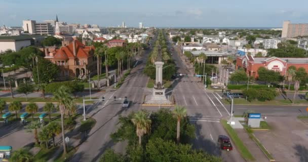 Aerial View Galveston Island Texas — Vídeos de Stock
