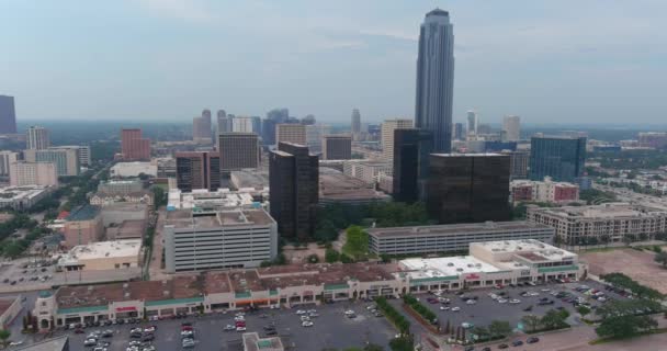 Aerial View Houston Galleria Mall Area Surrounding Landscape — Video Stock