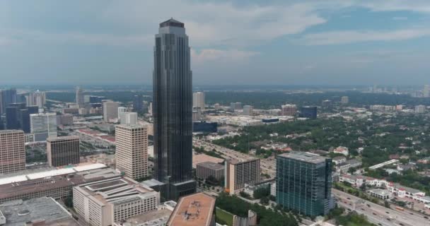 Aerial View Houston Galleria Mall Area Surrounding Landscape — Video Stock