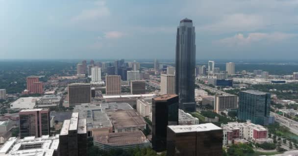 Aerial View Houston Galleria Mall Area Surrounding Landscape — Stockvideo