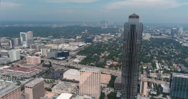 Aerial View Houston Galleria Mall Area Surrounding Landscape — Vídeos de Stock