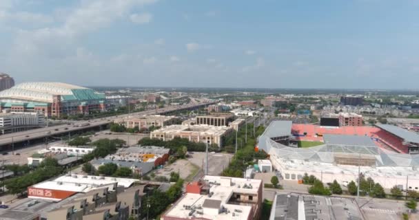 Aerial View Downtown Houston Skyline — ストック動画