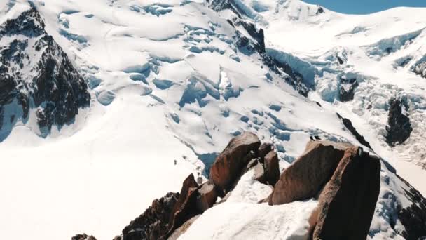 Cinematic Footage Mountains Alps Mont Blanc — Stock video