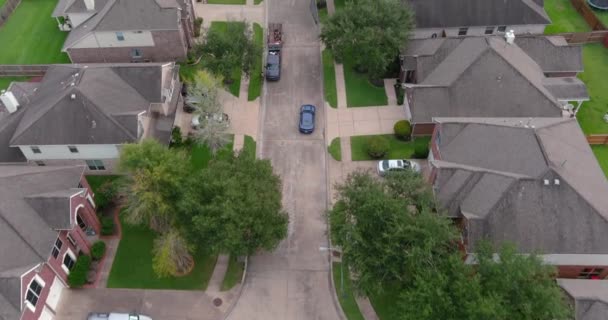 Aerial Middle Class Suburban Neighborhood Just Houston Texas — Vídeo de Stock