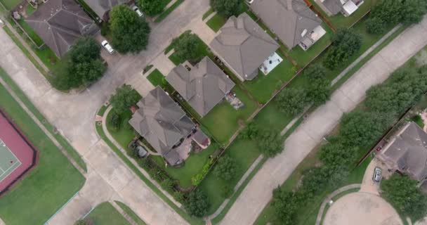 Birds Eye View Suburban Homes Just Houston Texas — 图库视频影像
